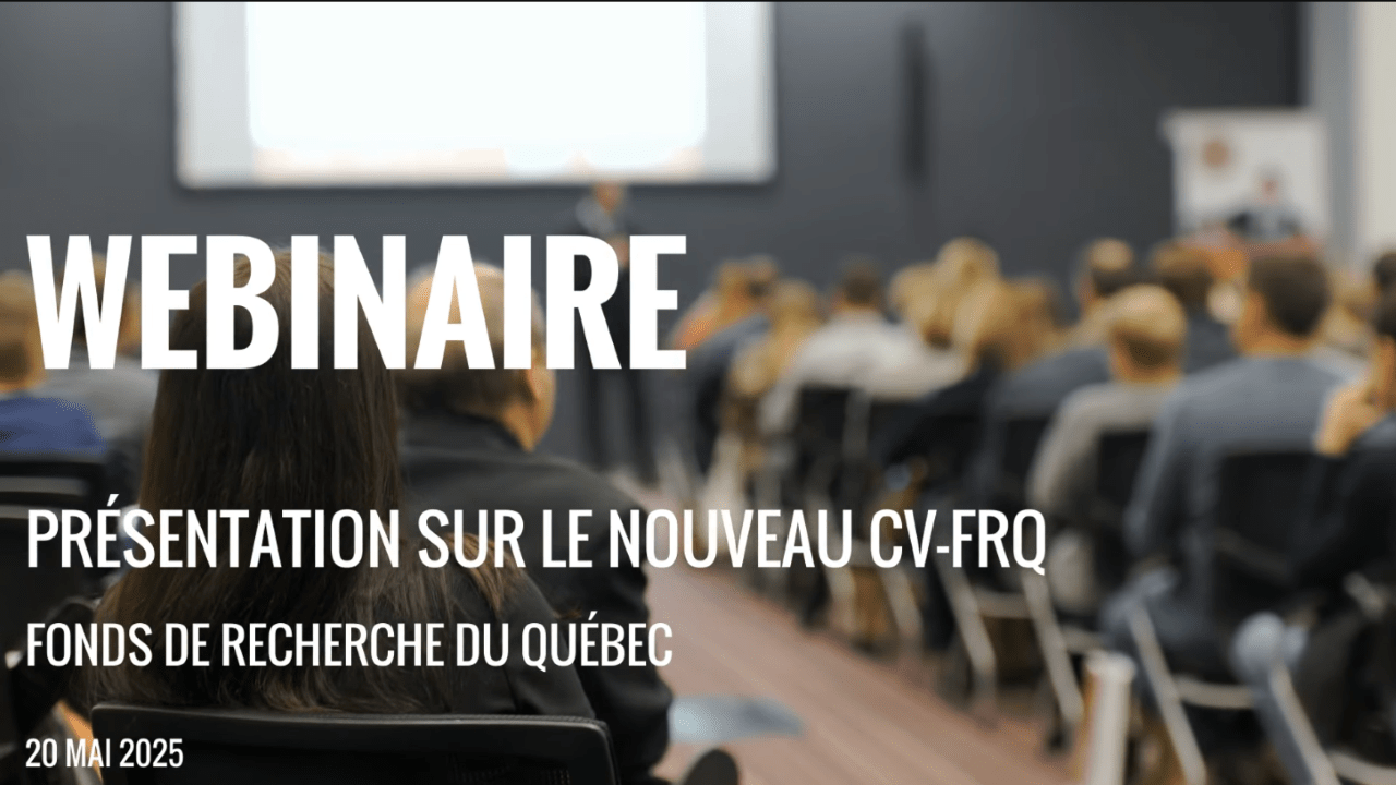 Présentation du nouveau CV descriptif du FRQ