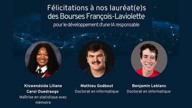 lauréate et lauréats 2024 des Bourses François-Laviolette