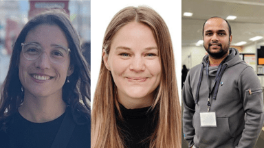les 3 étudiantes et étudiants participant à la deuxième cohorte