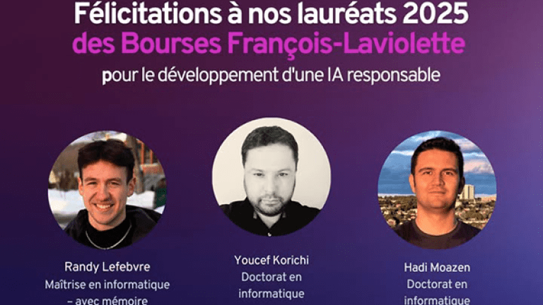 lauréats des bourses F Laviolette